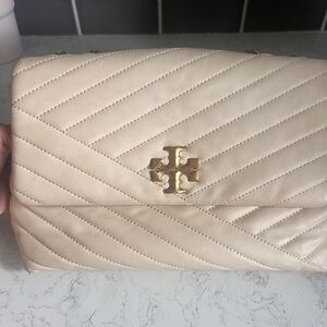 Tory Burch Beige Quilted Shoulder Bag